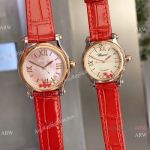 Clone Chopard Happy Sport Couple Watches Quartz 2-Tone Rose Gold